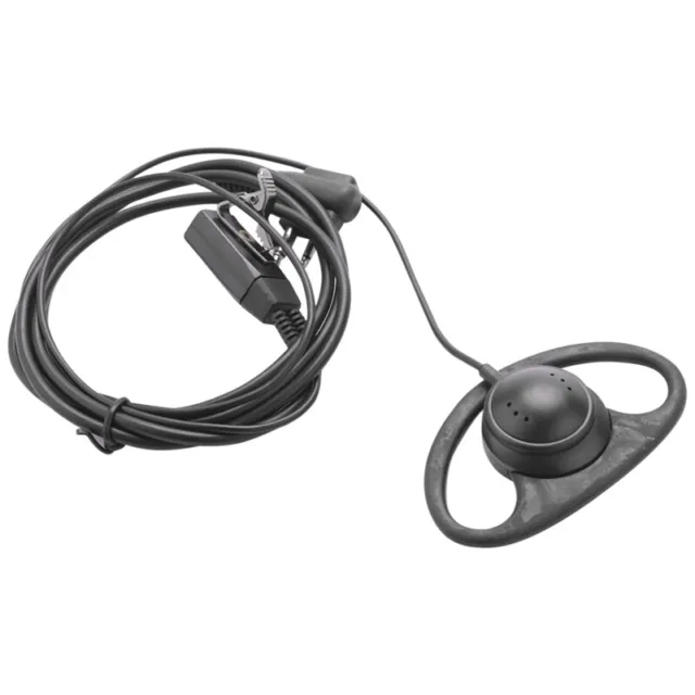2 Pin Advanced D Shape Clip-Ear Ptt Headset Earpiece Mic For  2 Way Radios E3