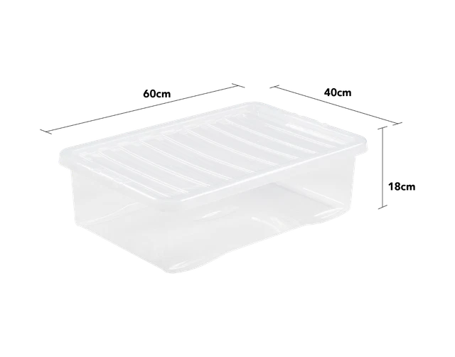 Contenitore portaoggetti PROBOX 14 L con coperchio trasp. | JYSK