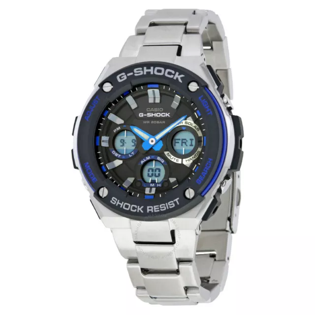 Montre homme Casio G-Shock GSTS100D-1A2 argent bracelet en acier inoxydable neuve avec étiquettes