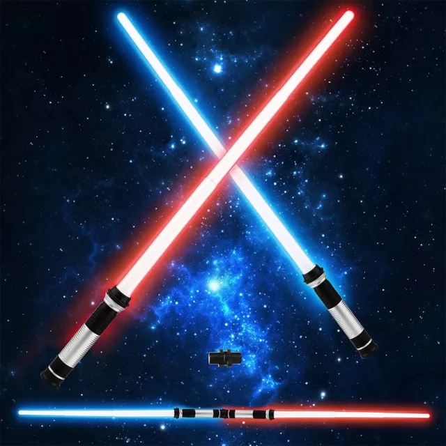 2Pcs LED Lightsaber RGB Heavy Dueling Color Changing Metal Handle Light Saber ㄜ