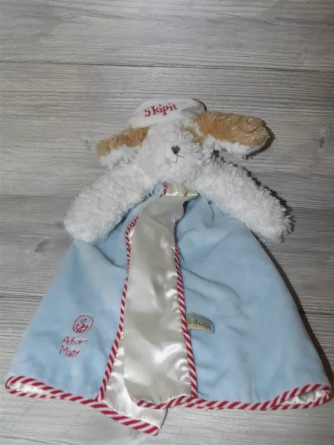 Bunnies By  Bay Skip-It Blue Sailor Puppy Dog Security Blanket Ahoy Mate 15”