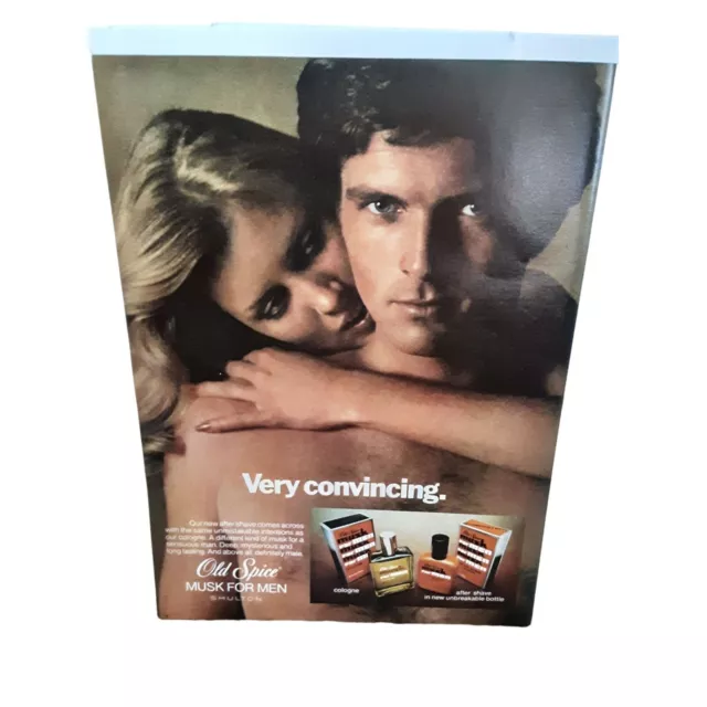 1978 Old Spice Musk For Men Original Print Ad Vintage