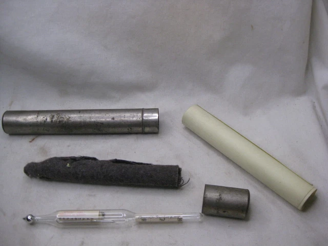 antique Autocrat Germany COMB. Hydrometer w/ metal case Gasolene Beaumefor 60 antique Autocrat Germany COMB. Hydrometer w/ metal case Gasolene Beaumefor 60