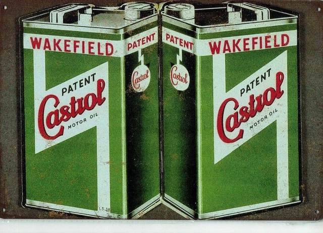 *Tolle Deko Blechschild Castrol WAKEFIELD Öldose Retro Sammler OIL Tankstelle*