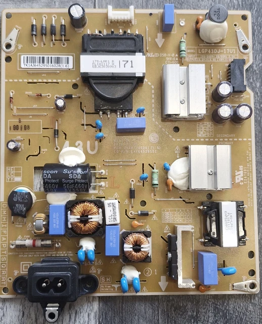Placa De Alimentación Para TV LG - Modelo EAX67165201 (1.9), Compatible Con 32LJ610V, 32LK6100PLB