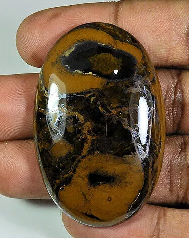 139Cts. Cabochon ovale en œil de tigre Shiva naturel, pierre précieuse en...