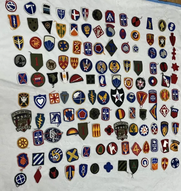 military patch lot Plus Others Vintage Airborne Calvary Army Navy Air Force 130