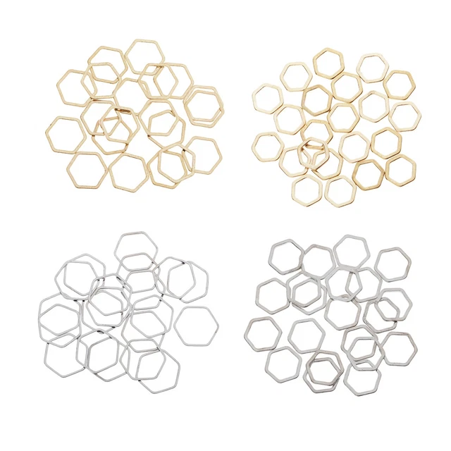 20 Stück Metall Hoop Spacer Perlen Anhänger Schmuckzubehör Basteln Charms
