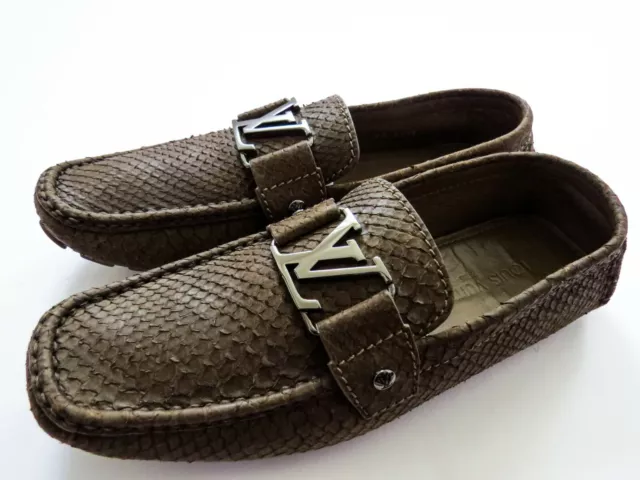Louis Vuitton Derby Black Damier Suede Loafers Shoes size LV7.5 US8.5 EUR  41.5