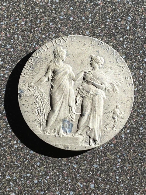Medaille Agricole En Argent Massif