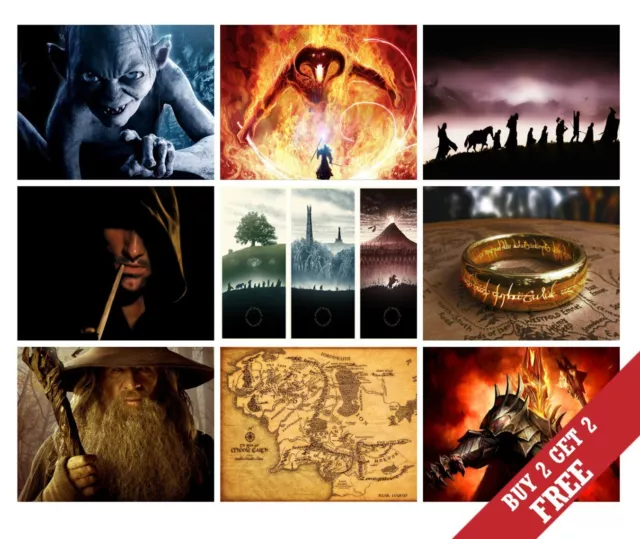 A3/A4 LORD OF THE RINGS Poster Options JRR Talkien HOME WALL DECOR LOTR Print