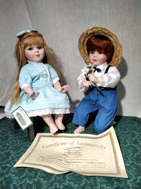 The Heritage Signature Collection Collections etc. Girl & Boy Porcelain Doll's