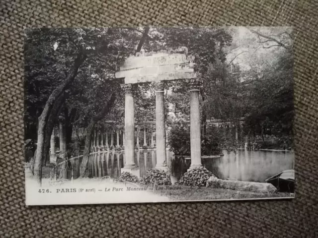 Cpa Paris Le Parc Monceau Les Ruins