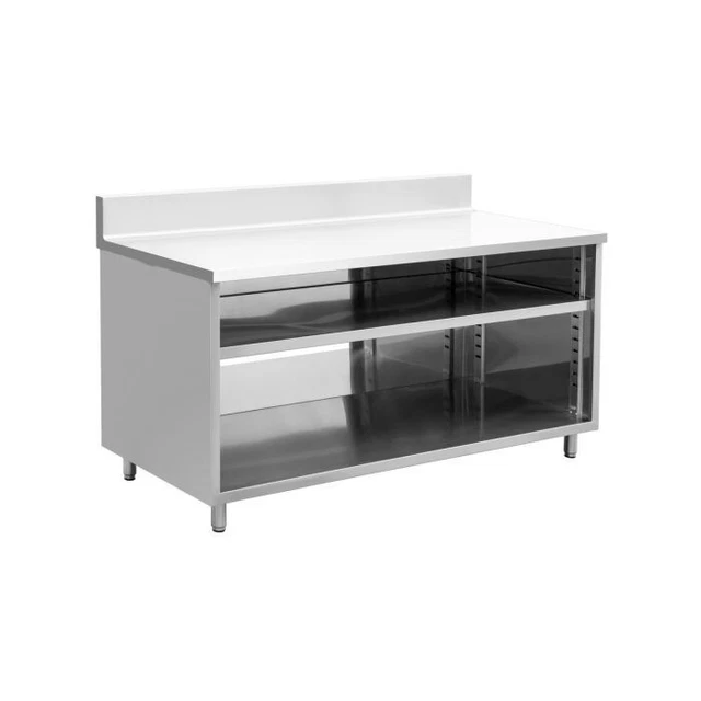 Kratos 32L-053 16-Gauge Enclosed Worktable, 72"Wx72"D, 6" Backsplash