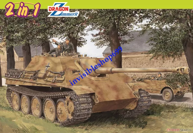 DRAGON 6846 1/35 WWII German Jagdpanther Sd.Kfz.173 Ausf.G1 Zimmerit ...