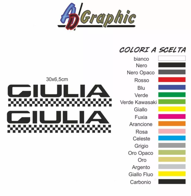 adesivi autocollant Sticker compatibile auto car alfa romeo giulia scacchi flag