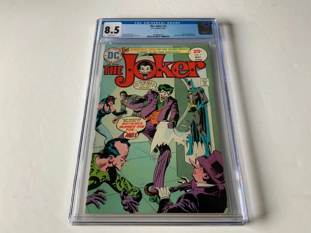 The Joker 1 Cgc 8.5 White Pages Batman Catwoman Riddler Penguin Dc Comic 1975