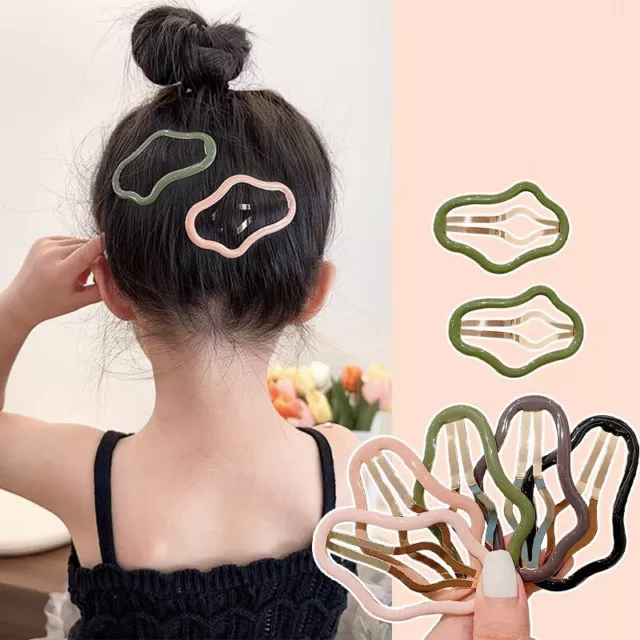 Cloud Shaped Hollow Out BB Hairpins Metal Geometric Wave Irregular Hair Clip Y2K