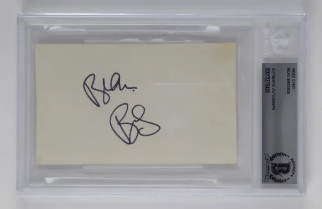 Beau Bridges Signed Autographed Slabbed 3x5 Index Card Actor Beckett COA