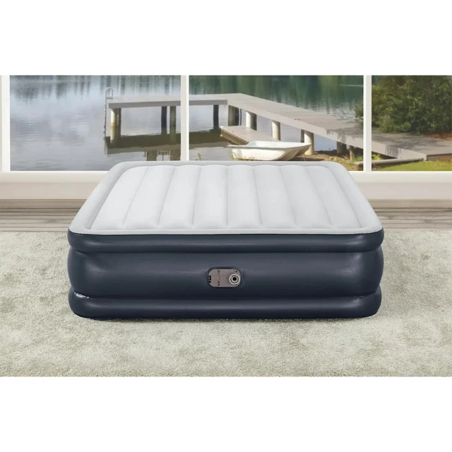 Bestway® 18" Tritech Air Mattress Queen with Built-In Pump Free Shipping