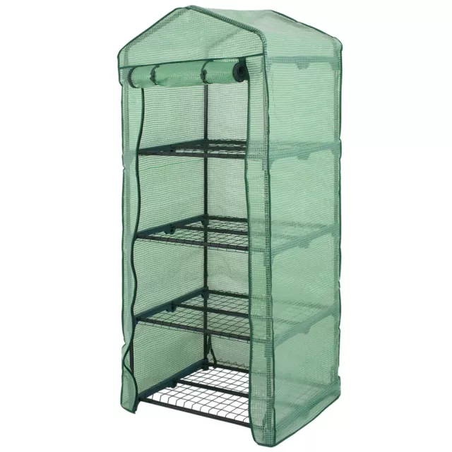 4 Tier Mini Portable Greenhouse Rack Stand Garden Green House for Outdoor Indoor