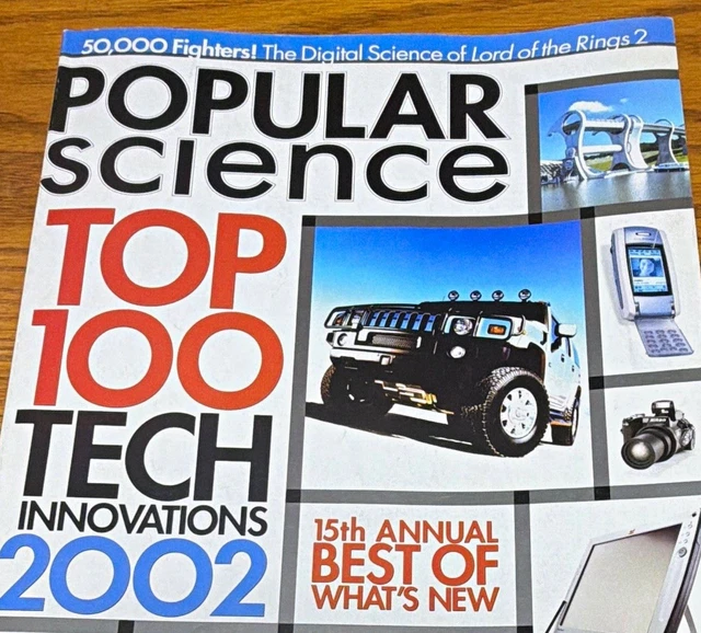 POPULAR SCIENCE DECEMBER 2002 Top 100 Tech Innovations 15th Annual ...