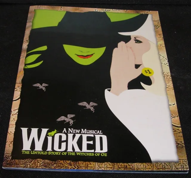 Wicked Souvenir Program,Gershwin Theatre.2003,Broadway,Cast insert,Wizard Of Oz