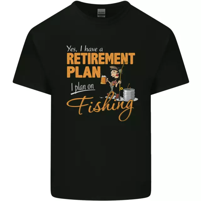 Retirement Plan Fishing Funny Fisherman Mens Cotton T-Shirt Tee Top