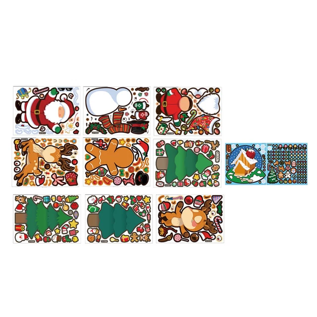10 Blätter Weihnachten Sammelalbum Aufkleber Selbst Adhensive DIY Präsentieren