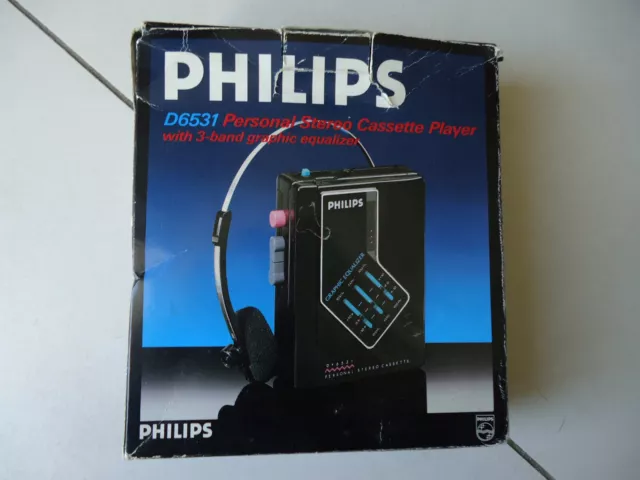 ancien walkman  K7 cassette Philips D6531 ( fonctionnel )