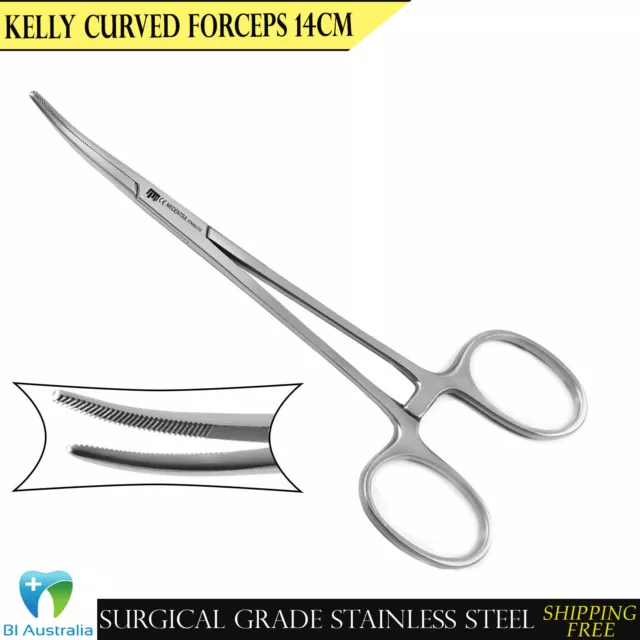 Pet Grooming Ear Hair Puller Hemostatic Curved Locking Dog Tweezer 14cm Forcep