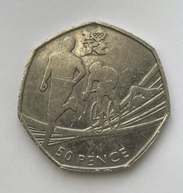 Triathlon Olympic 50p 2011 Coin