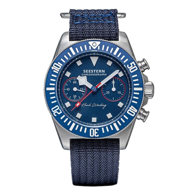 Seestern Aventurine Sub 300 Automatico Acciaio Nero Data Zaffiro Orologio Uomo