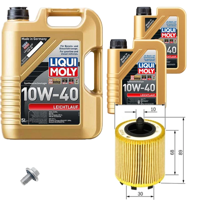 Filtro olio Bosch 7L Liqui Moly funzionamento leggero 10W-40 per Opel Zafira A 2.2 16V Astra