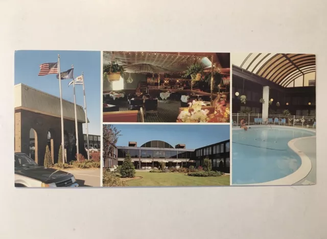 Vintage Sheraton Airport Inn Albany NY Postcard 9”x4” Advertising