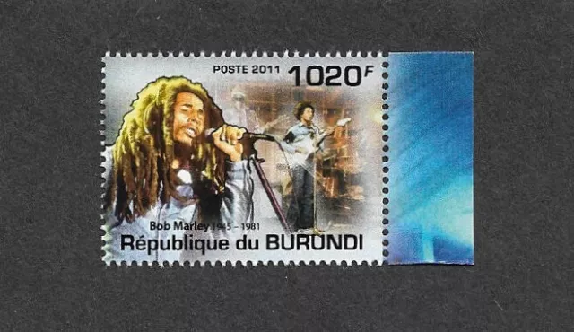 Bob Marley Reggae Music Singer Stamp 2011 Mnh