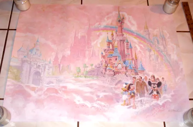 Walt Disney Four Castles Cast Member Poster - Disneyland, Disney World, Tdl, Edl