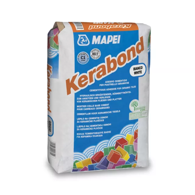 Mapei KERABOND adesivo cementizio per piastrelle ceramiche 25 KG bianco