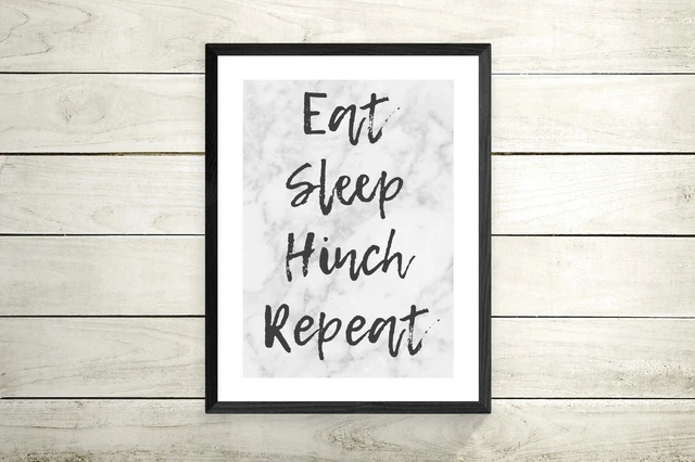 Mrs hinch print - Eat sleep Hinch Repeat  -marble quote prints  Quirky gift