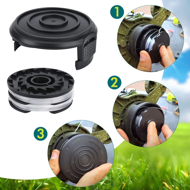 Ersatzspulen-Set Für Parkside PRTA 20-Li C3 Rasentrimmer – 5 M Nylonfaden, 1,4 Mm, 12 Stück