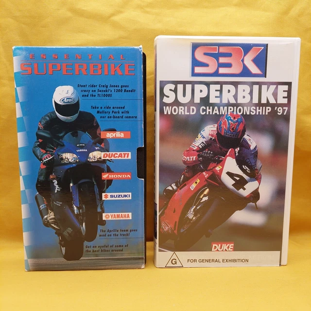 90S SUPERBIKE VHS x2 Tapes Vintage 1997 1998 Used Condition £14.29