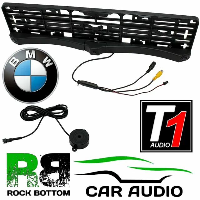 2 Reverse Parking Sensors & Rear Camera Car Number Plate Surround BMW 1 Series