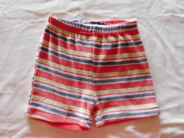 Petit Short Eponge Multicolor Pour Fille Marque Tex Baby Taille 6 Mois