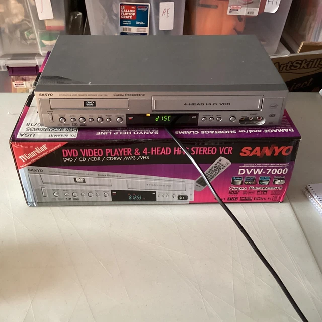 SANYO DVW7000 DVD VCR Combo Player VHS Recorder Tested Working NO