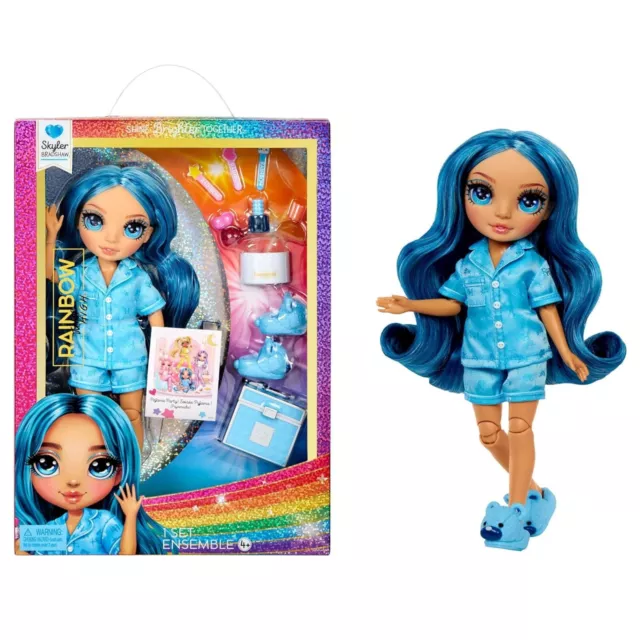 Rainbow High Junior High PJ Party Skyler (Blue) - 23cm Fashion Doll
