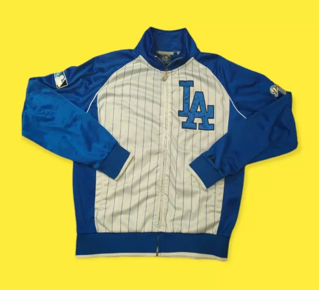 L.A DODGERS MAJESTIC Cooperstown Vintage MLB Zip Jacket -Letterman ...