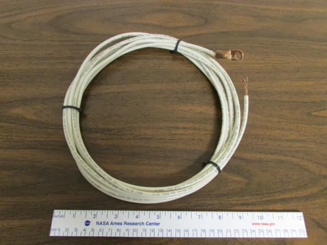18 Feet 8 AWG MTW Wire White Stranded Gas Oil Resistent