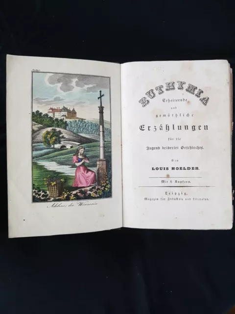 Tableaux en cuivre de couleur Euthymie vers 1820 livre rare rareté aucun autre exemption