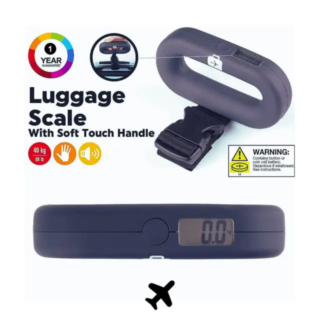 Gepäckwaage kompakt tragbar Handkoffer Gewicht für Reisen schwarz