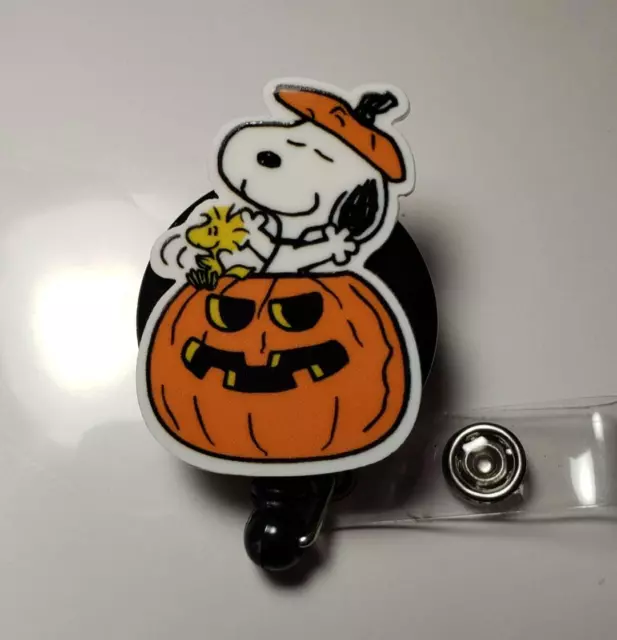 CUTE SNOOPY PEANUTS PU ID Badge Cards Holder Case ID Bag Pendant Keyring  Chain $7.36 - PicClick